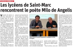 Presse DL Milo de Angelis